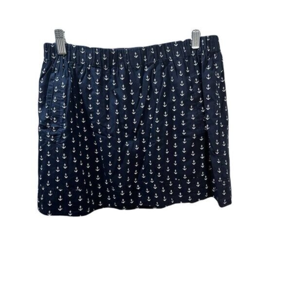 J.Crew Anchor Navy Blue &‎ White Summer Skirt Small - Picture 2 of 6